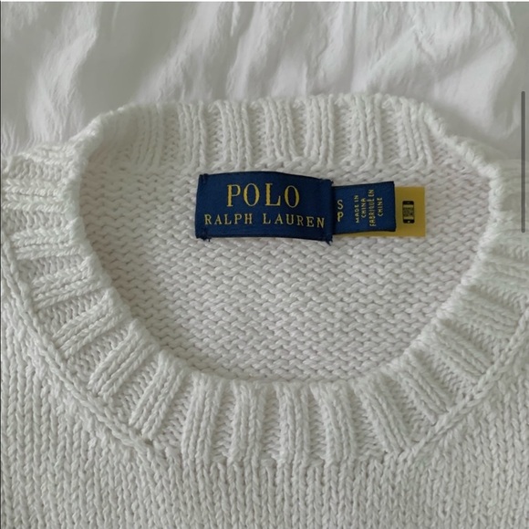New Ralph Lauren American Flag White Sweater - Picture 4 of 12